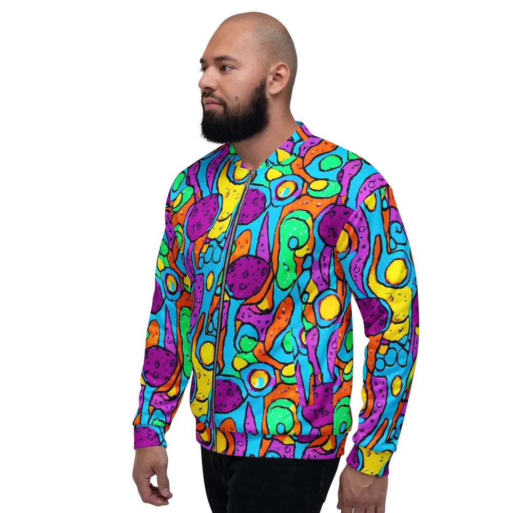 Chromatic Playground on Bomber Jacket — Left