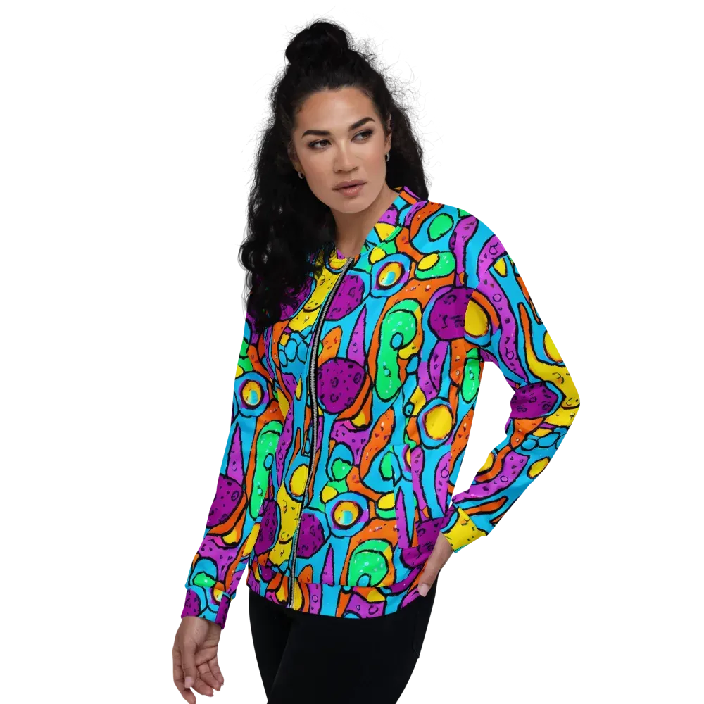 Chromatic Playground on Bomber Jacket — Left