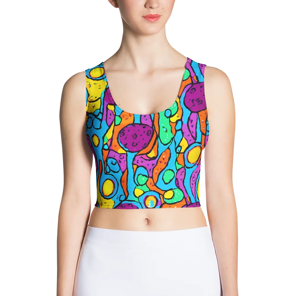 Chromatic Playground on Crop Top — Front