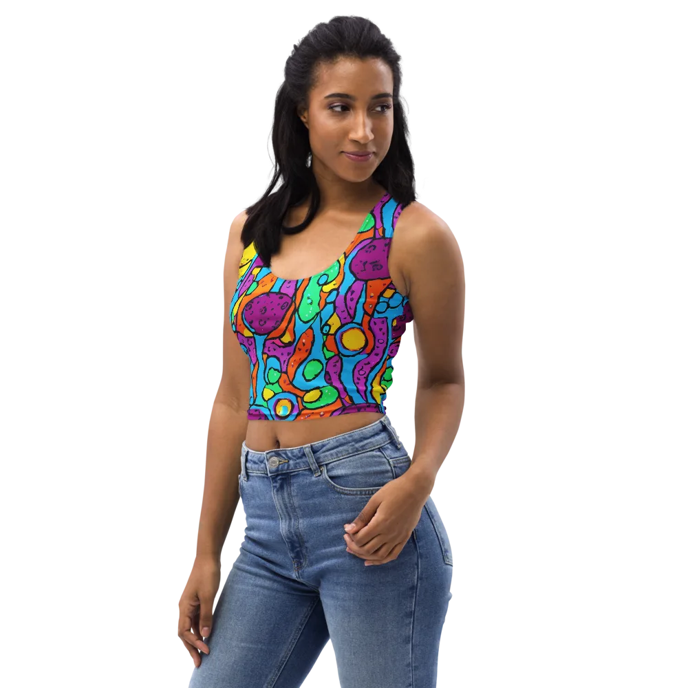 Chromatic Playground on Crop Top — Left Front