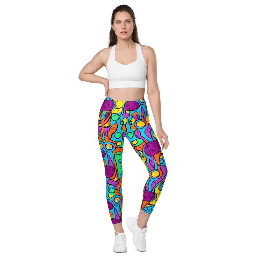 Chromatic Playground on Leggings with Pockets — Front