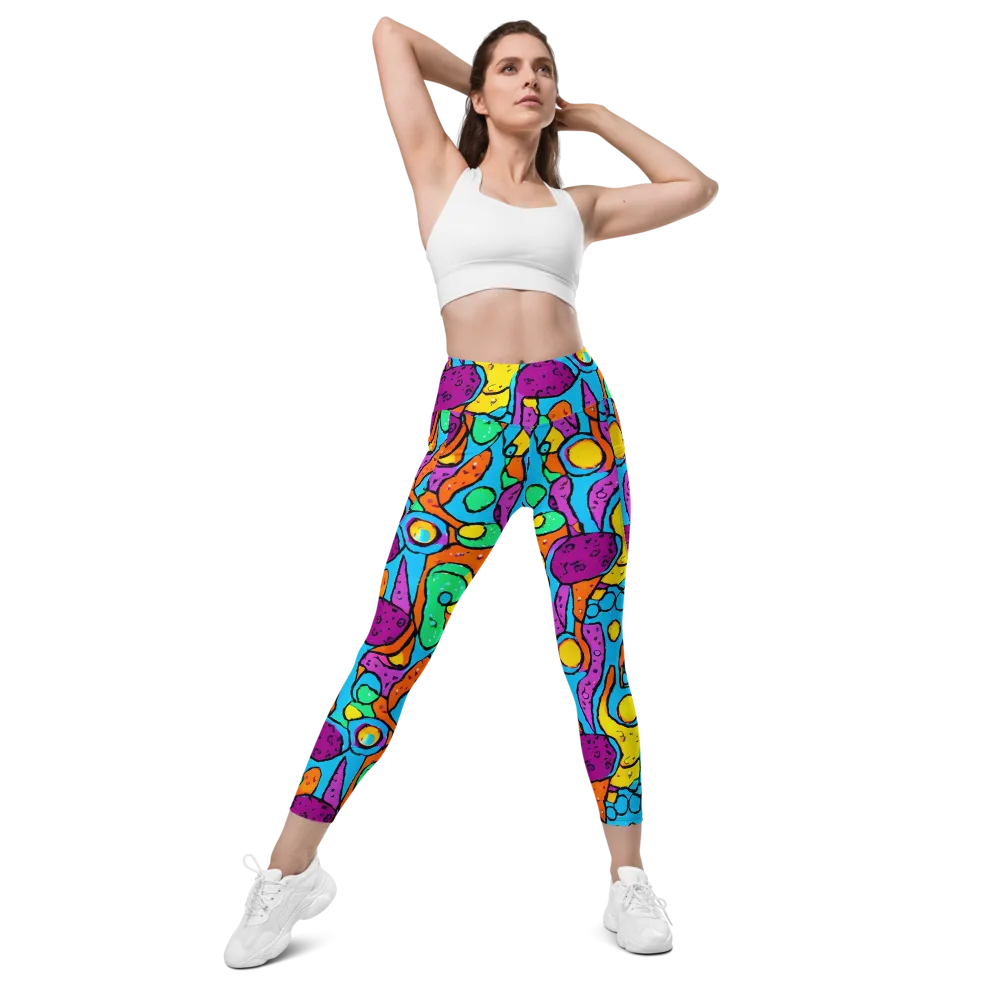 Chromatic Playground on Leggings with Pockets — Front