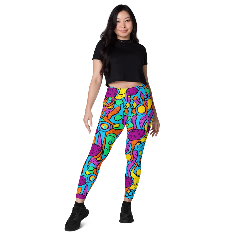 Chromatic Playground on Leggings with Pockets — Front