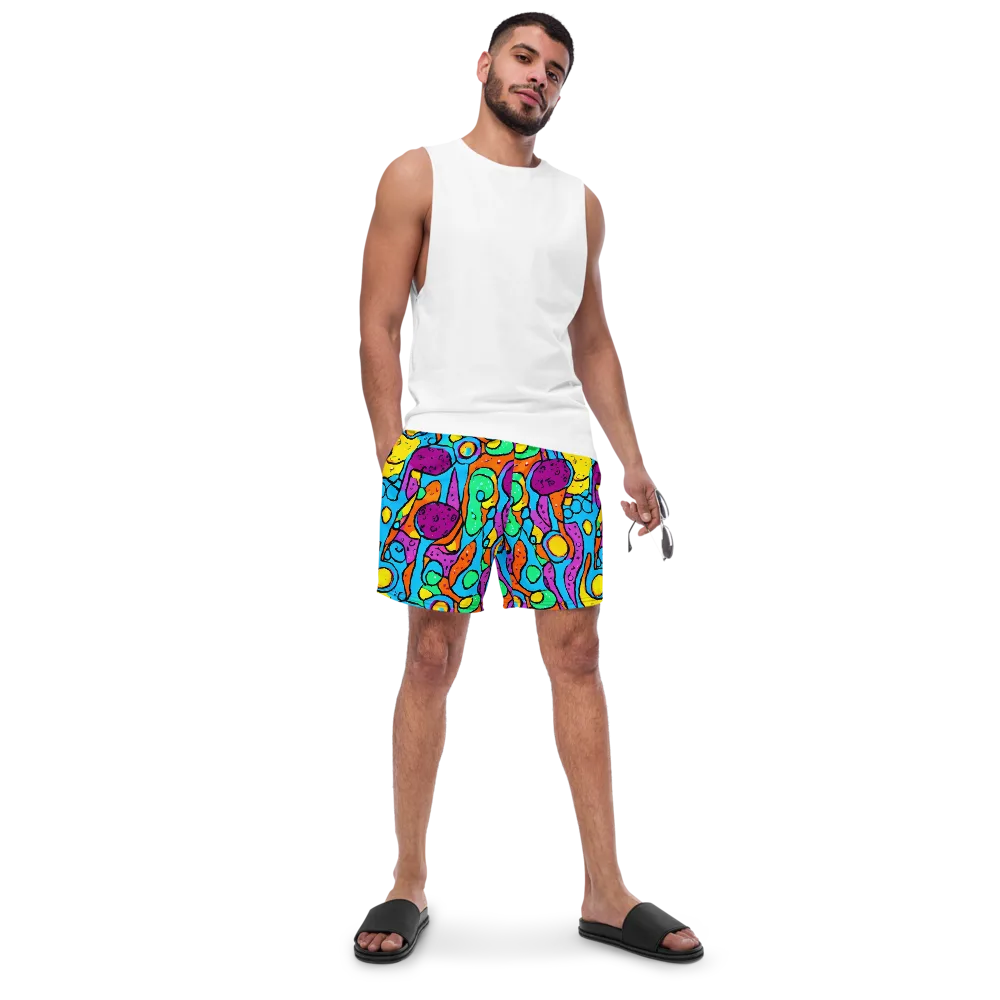 Chromatic Playground on Swim Trunks — Front