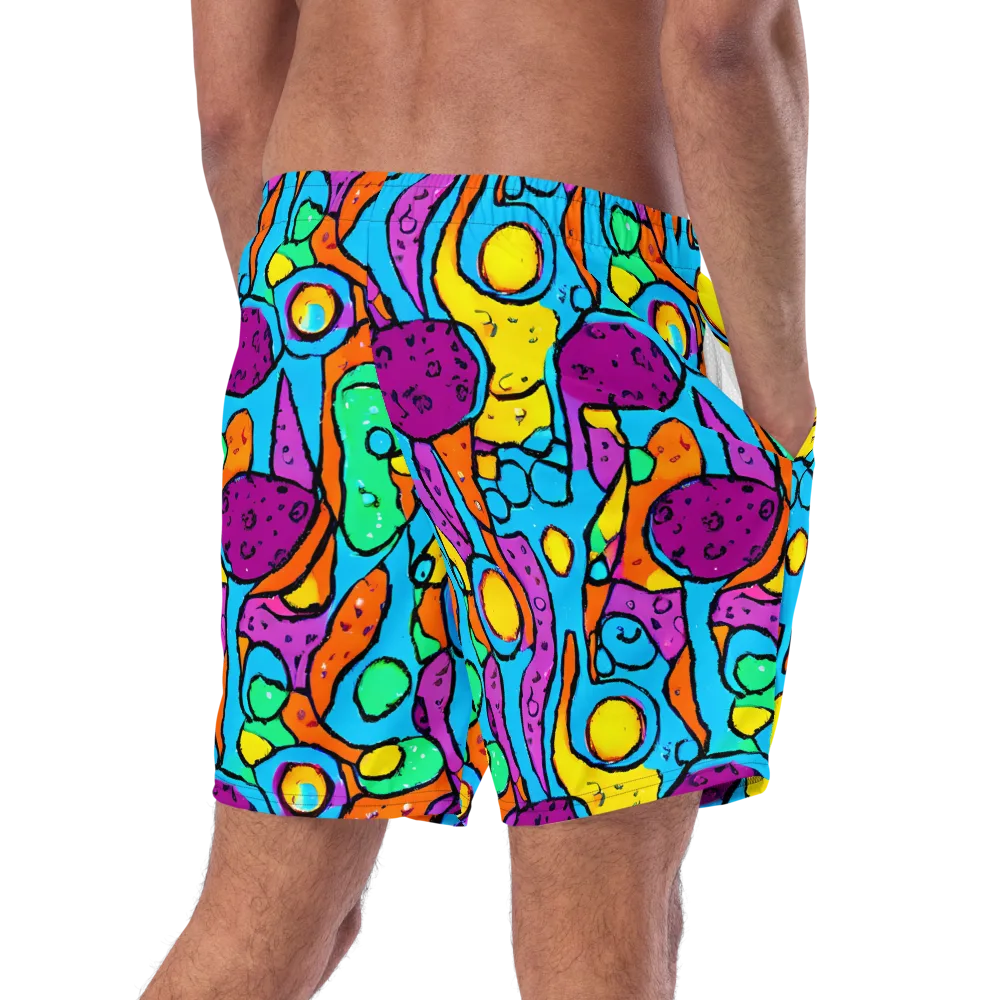Chromatic Playground on Swim Trunks — Right Back