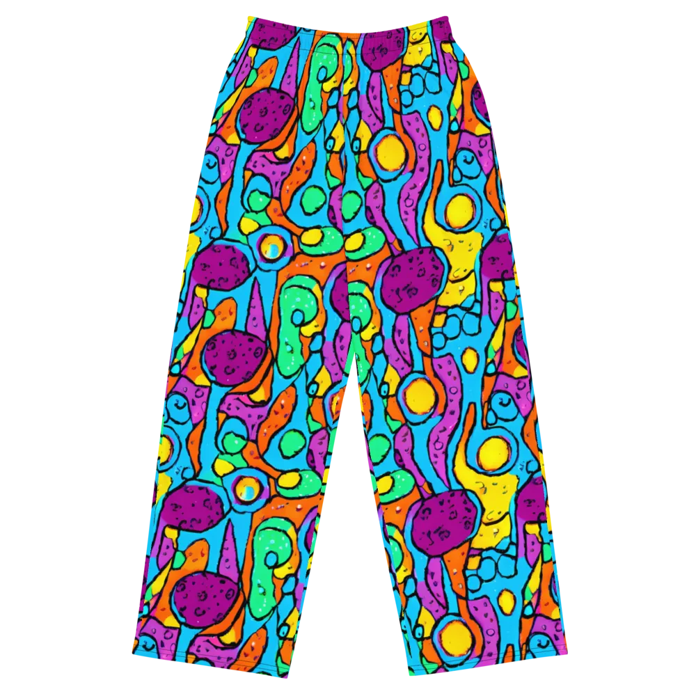 Chromatic Playground on Wide-Leg Pants — Front