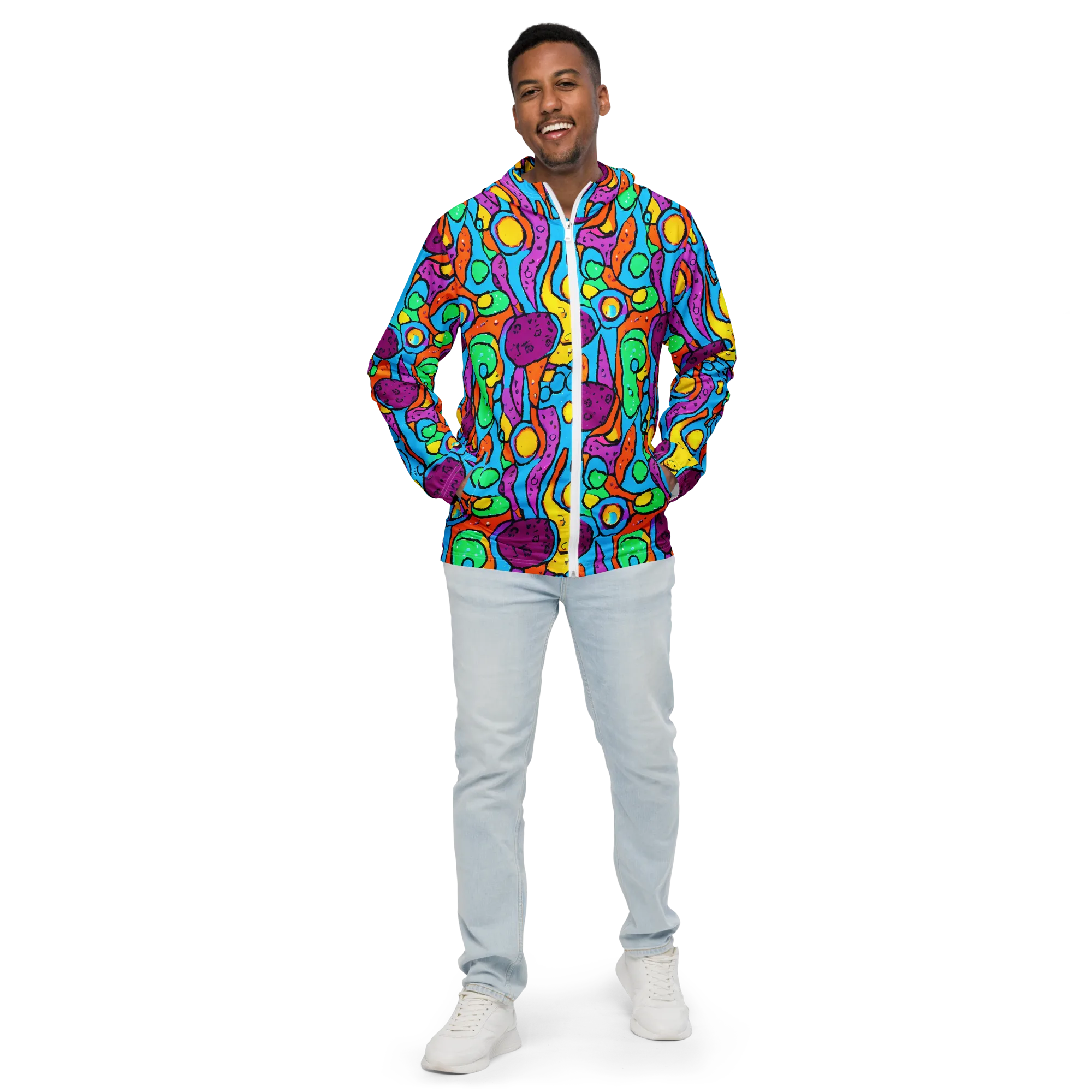Chromatic Playground on Men's Windbreaker — Front