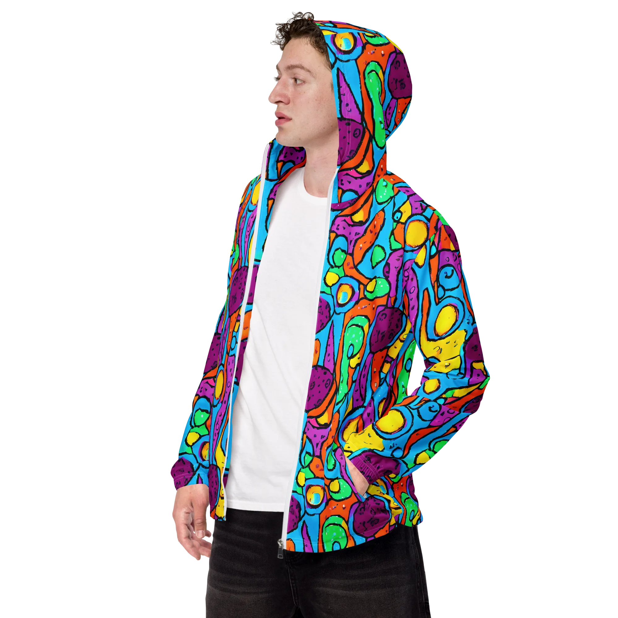 Chromatic Playground on Men's Windbreaker — Left Front