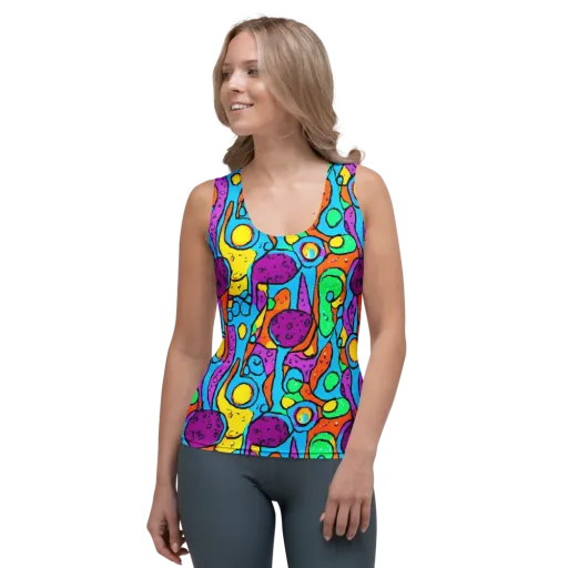 Chromatic Playground on a Women's Tank Top