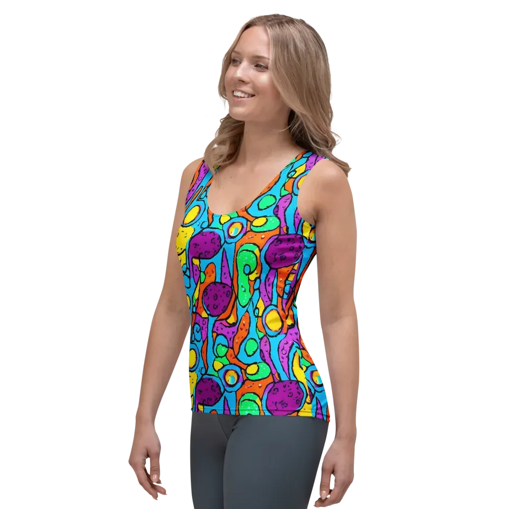 Chromatic Playground on Women's Tank Top — Left Front