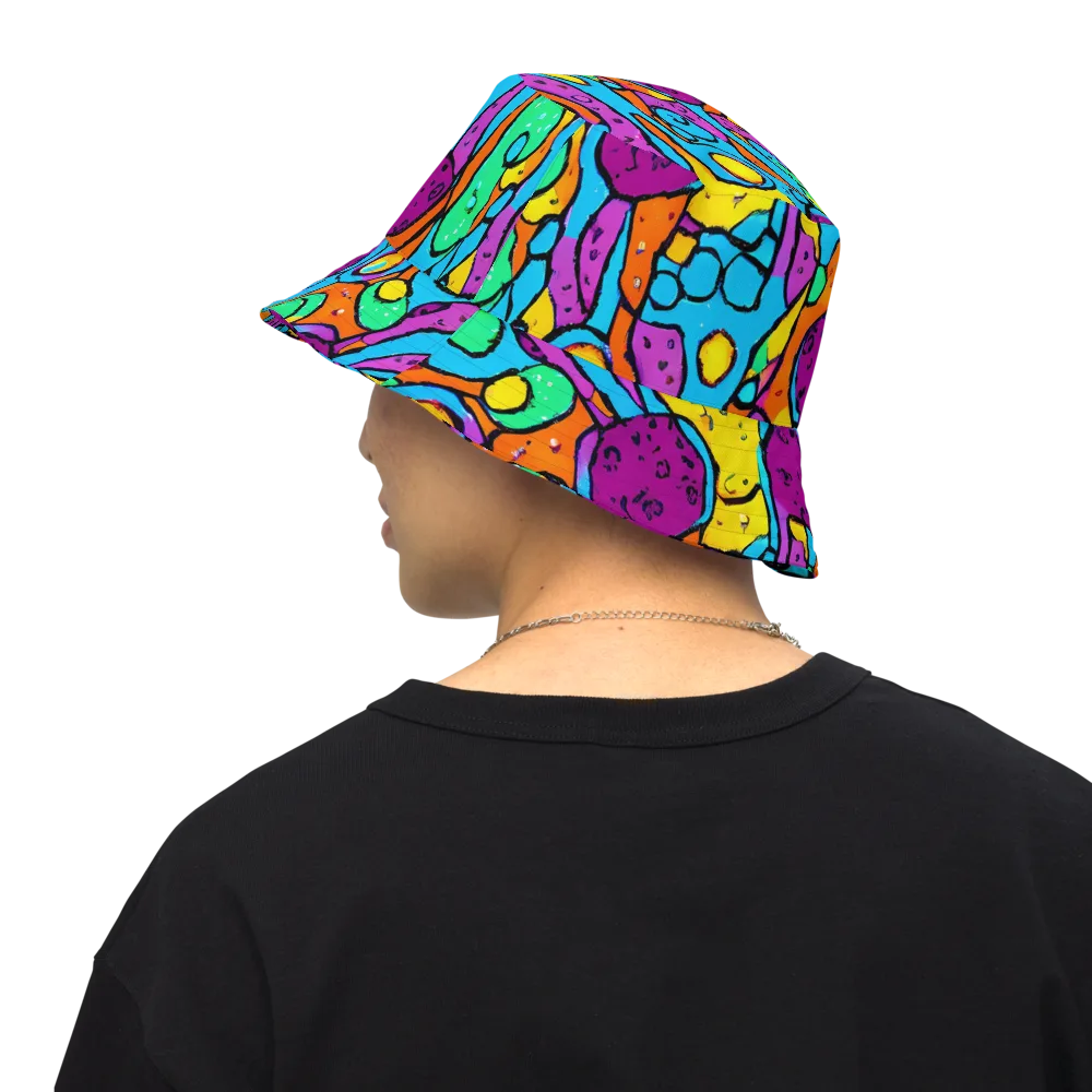 Chromatic Playground on Reversible Bucket Hat — Back Inside