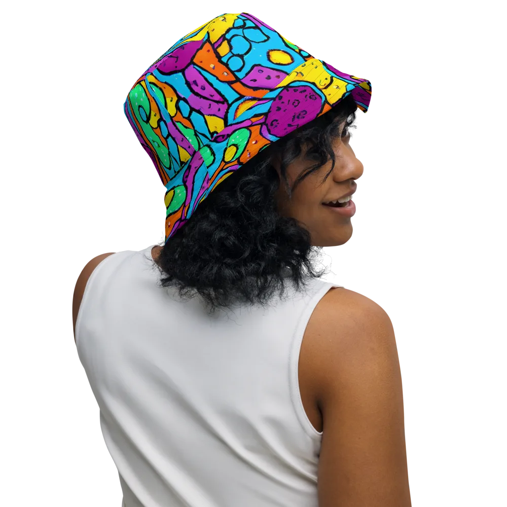 Chromatic Playground on Reversible Bucket Hat — Right Outside