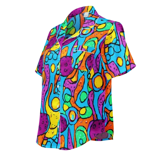 Chromatic Playground on a Women's Short Sleeve Pajama Top