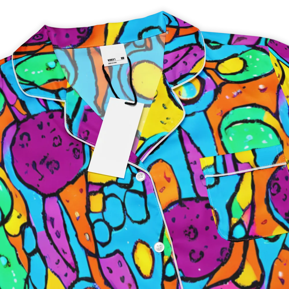 Chromatic Playground on Women's Short Sleeve Pajama Top — Product details