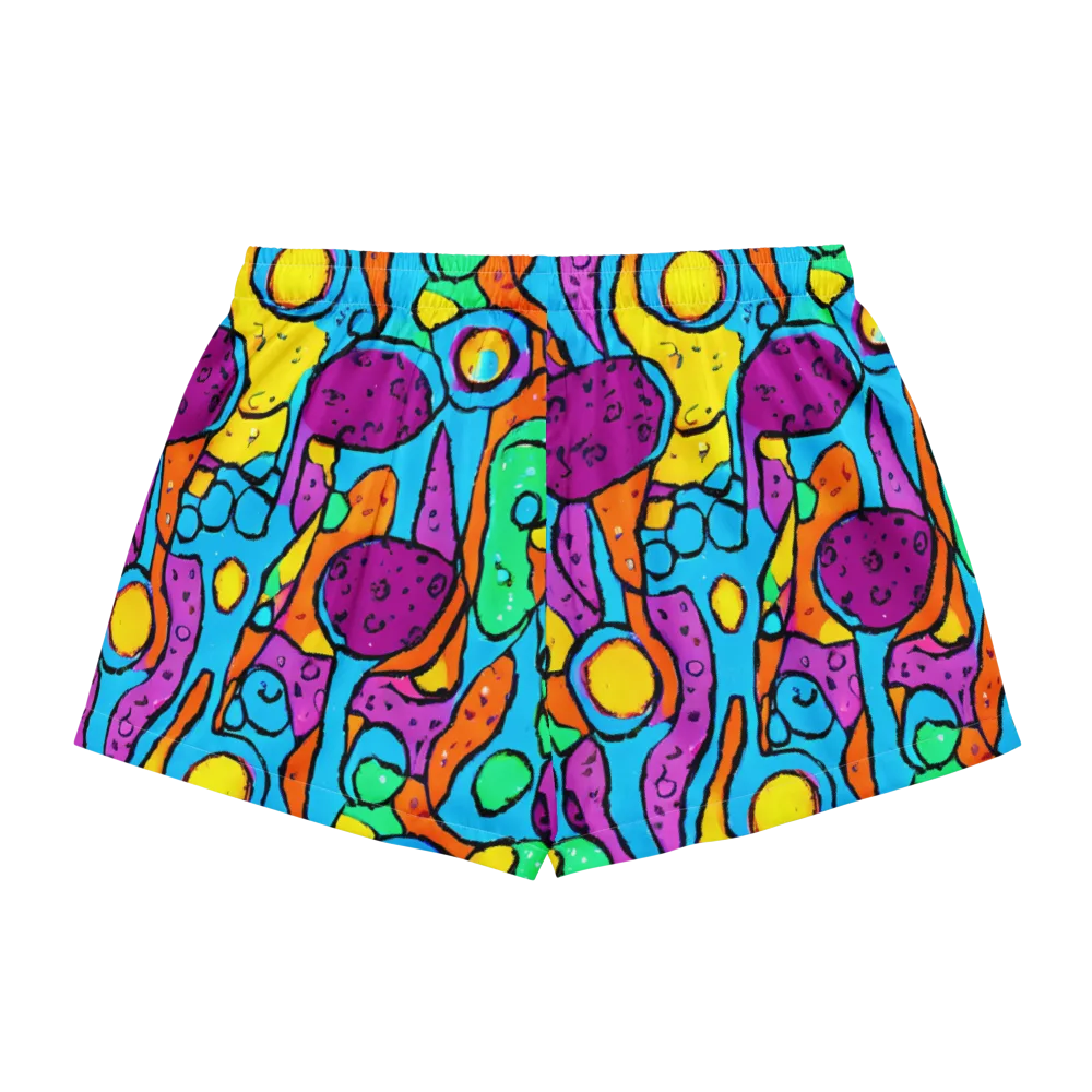 Chromatic Playground on Women's Pajama Shorts — Back