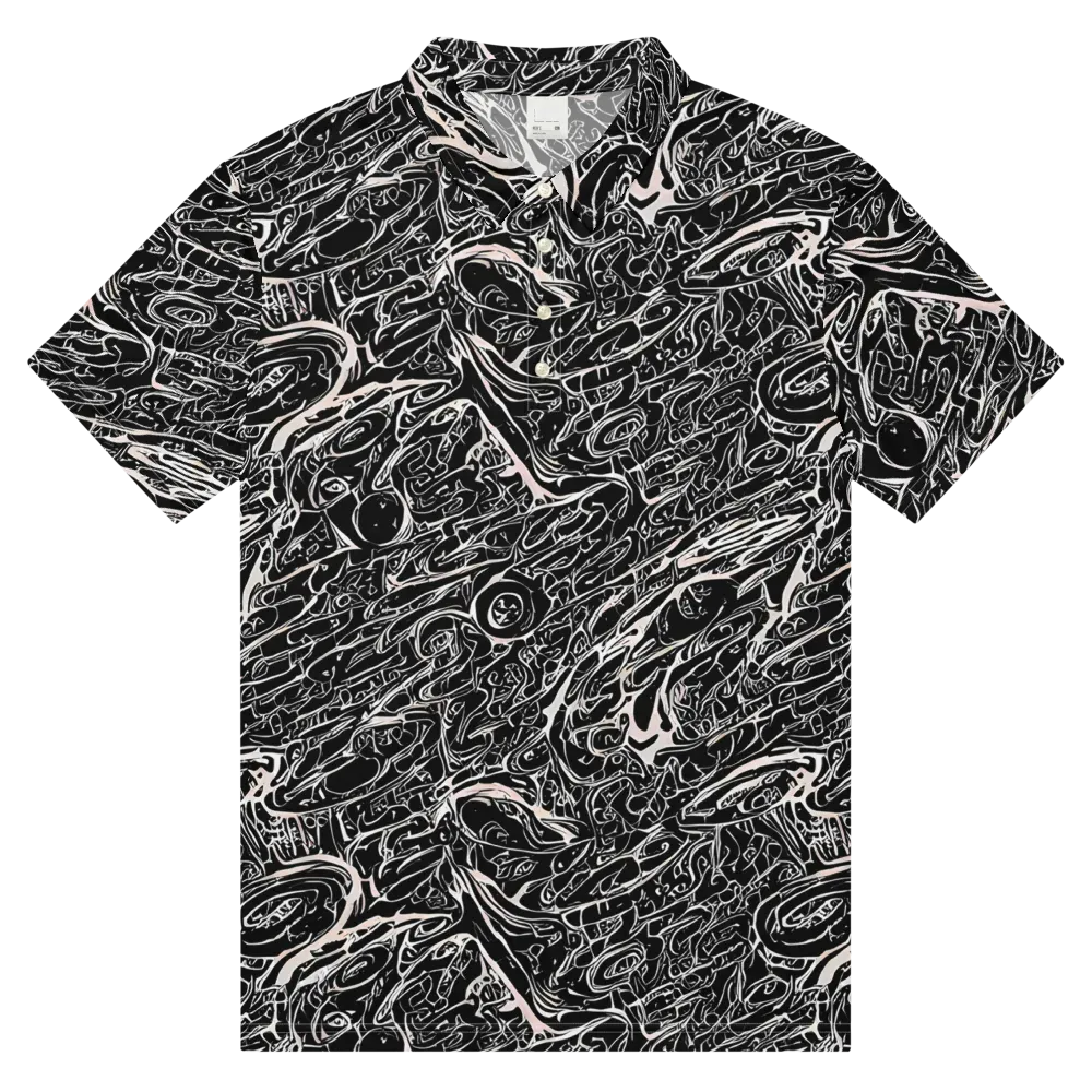Ink Noir on Men's Slim Fit Polo Shirt — Front
