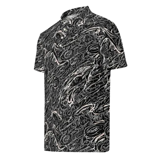 Ink Noir on a Men's Slim Fit Polo Shirt