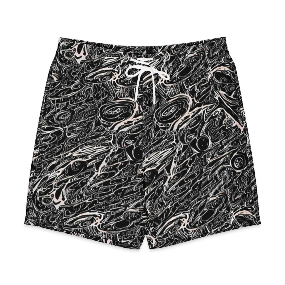 Ink Noir on Men's Board Shorts — Front