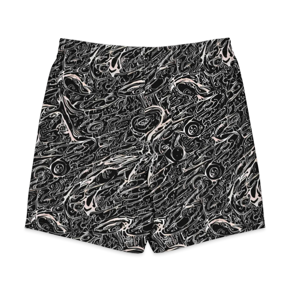 Ink Noir on Men's Board Shorts — Back