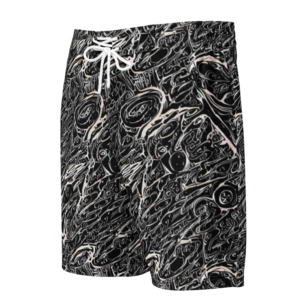 Ink Noir on Men's Board Shorts — Front