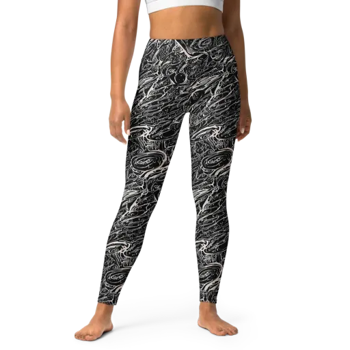 Ink Noir on a Yoga Leggings