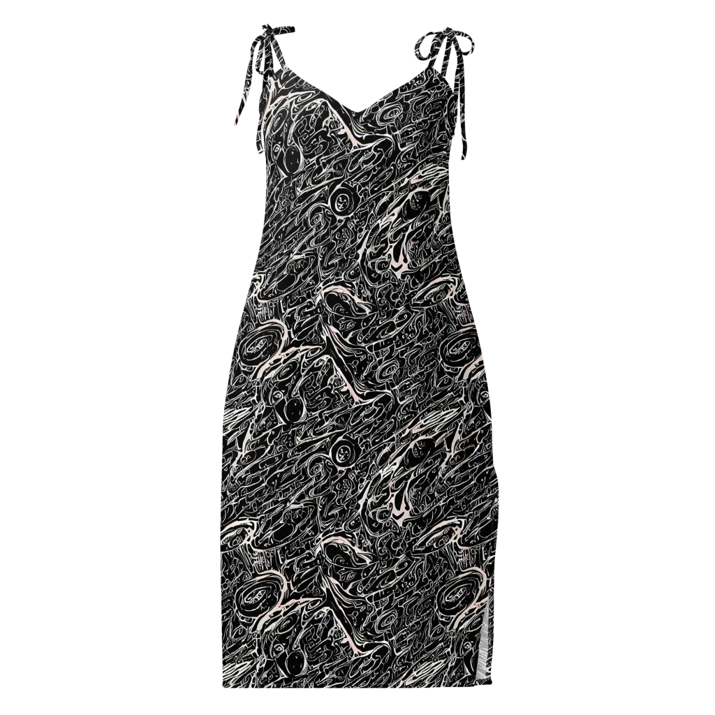 Ink Noir on Slip Dress — Front