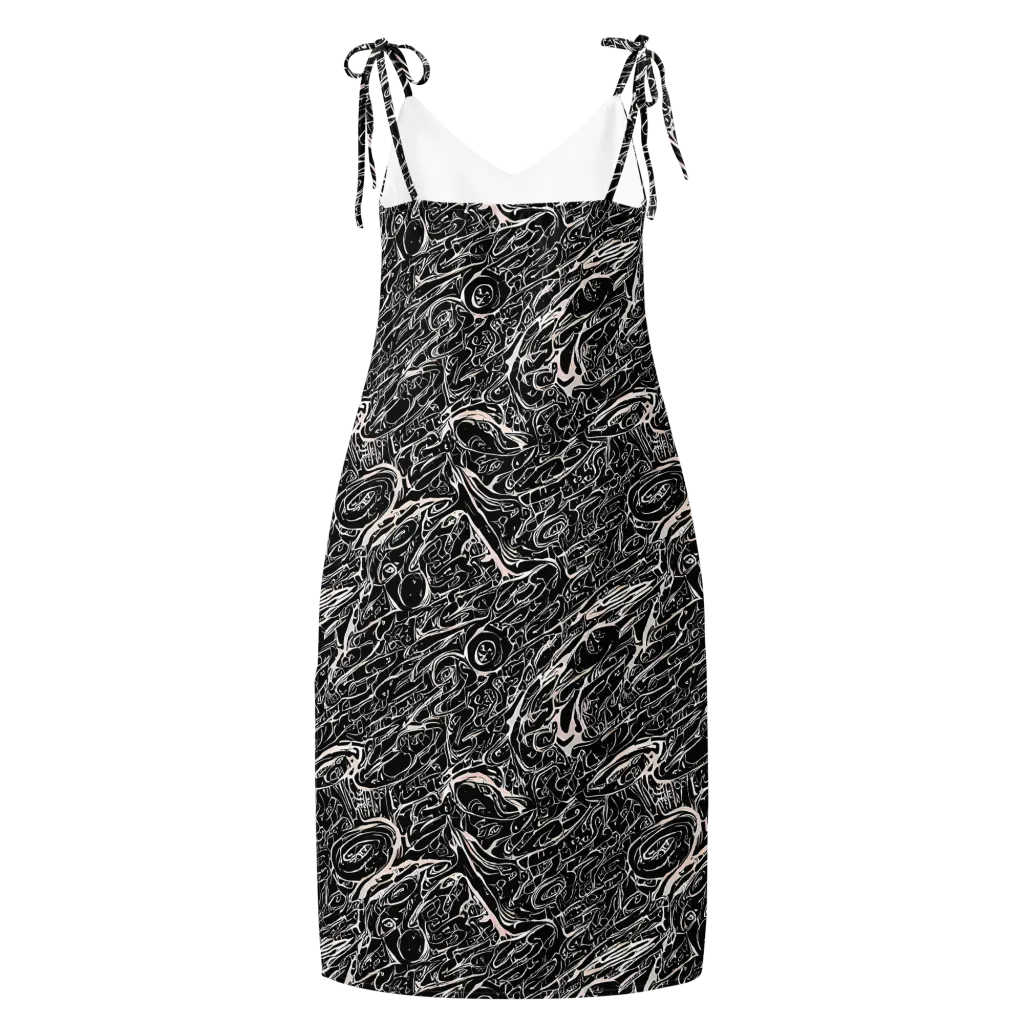 Ink Noir on Slip Dress — Back