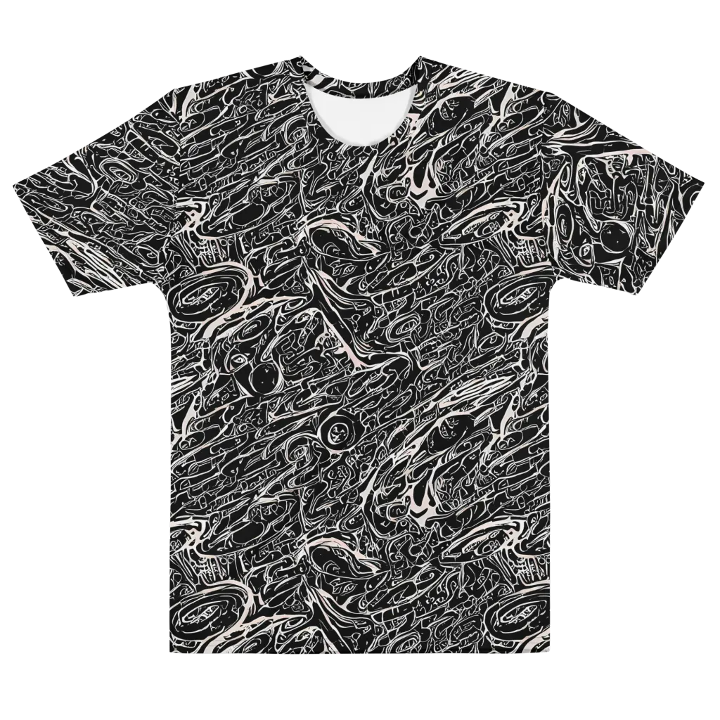 Ink Noir on Men's Cotton Crew Neck T-Shirt — Front