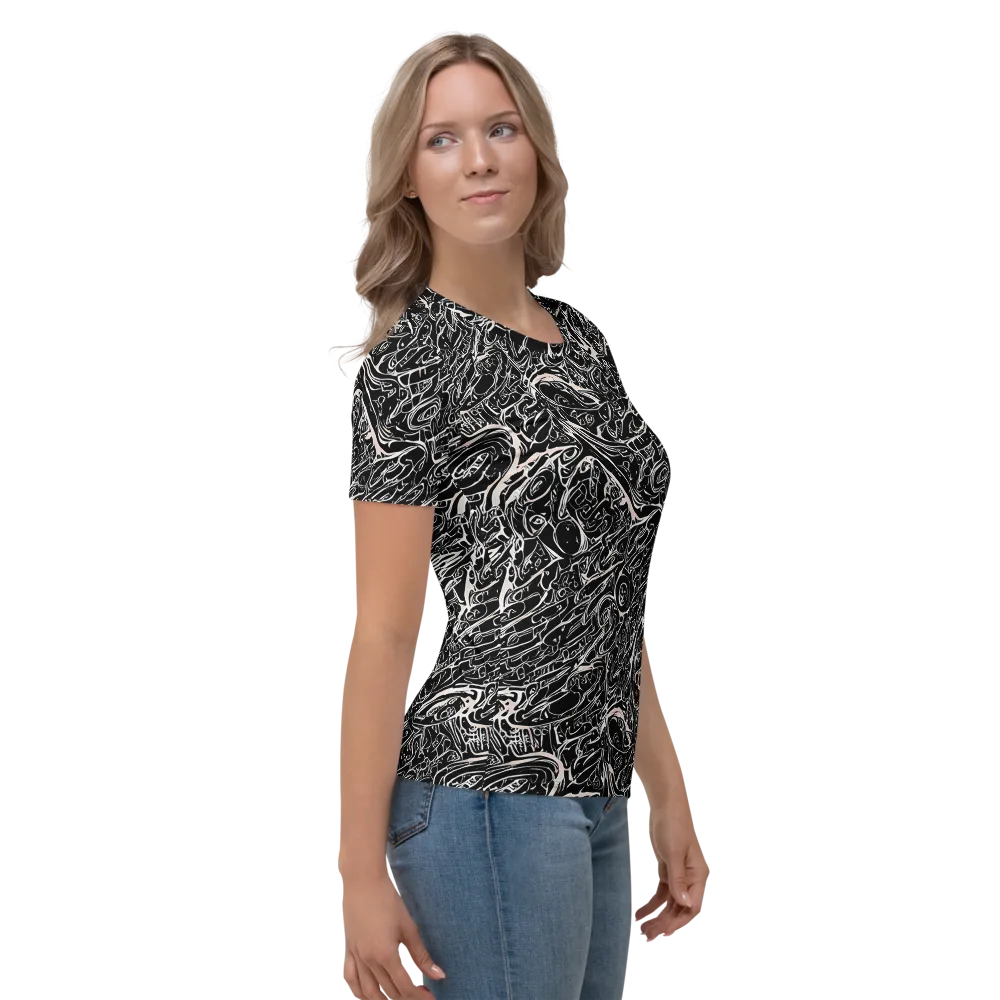 Ink Noir on Women's Crew Neck T-Shirt — Right
