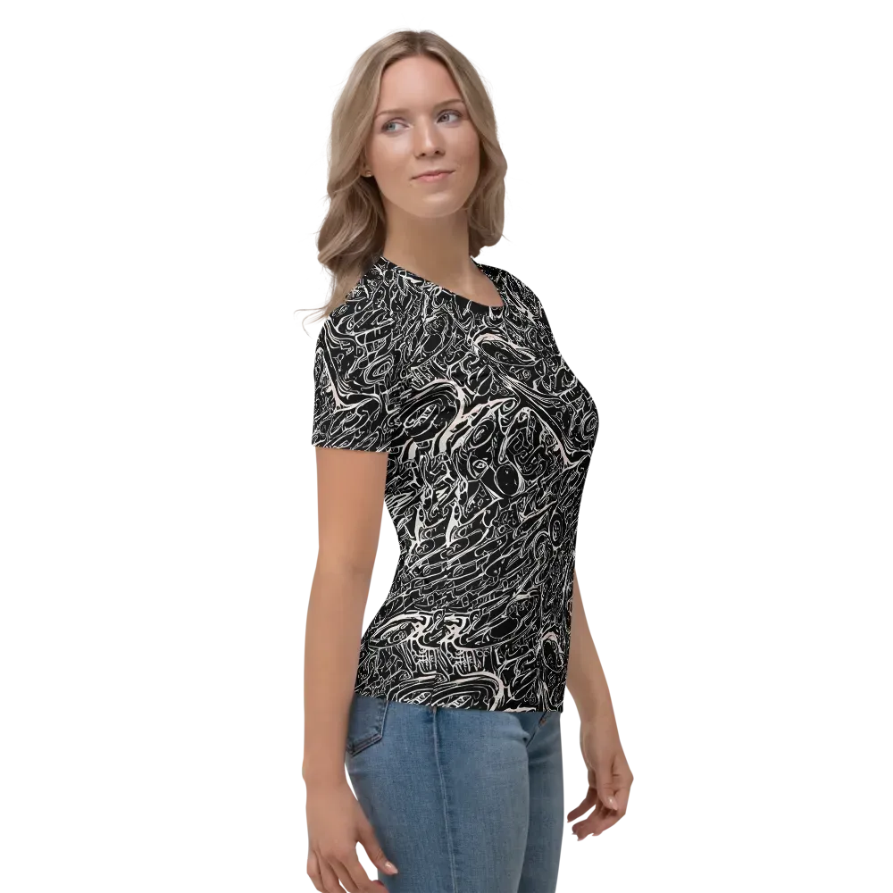 Ink Noir on Women's Crew Neck T-Shirt — Right