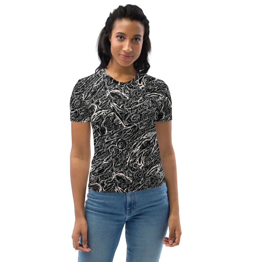 Ink Noir on Women's Crew Neck T-Shirt — Front