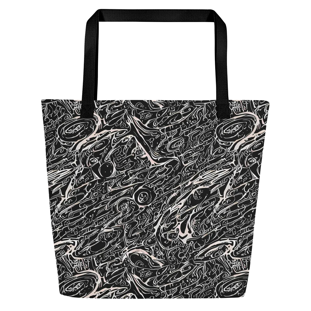 Ink Noir on Large Tote Bag W/ Pocket — Front