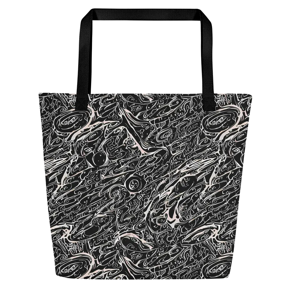 Ink Noir on Large Tote Bag W/ Pocket — Front