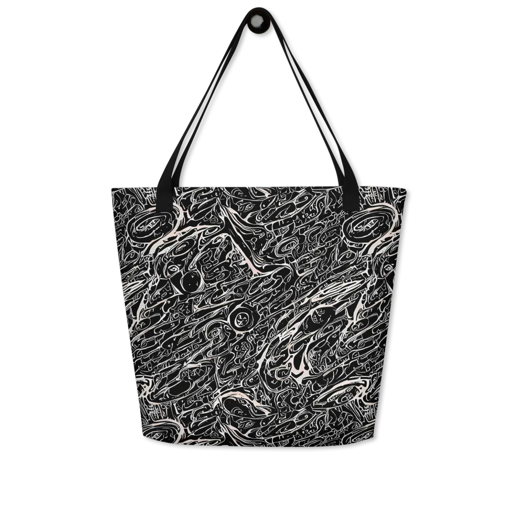Ink Noir on Large Tote Bag W/ Pocket — Front