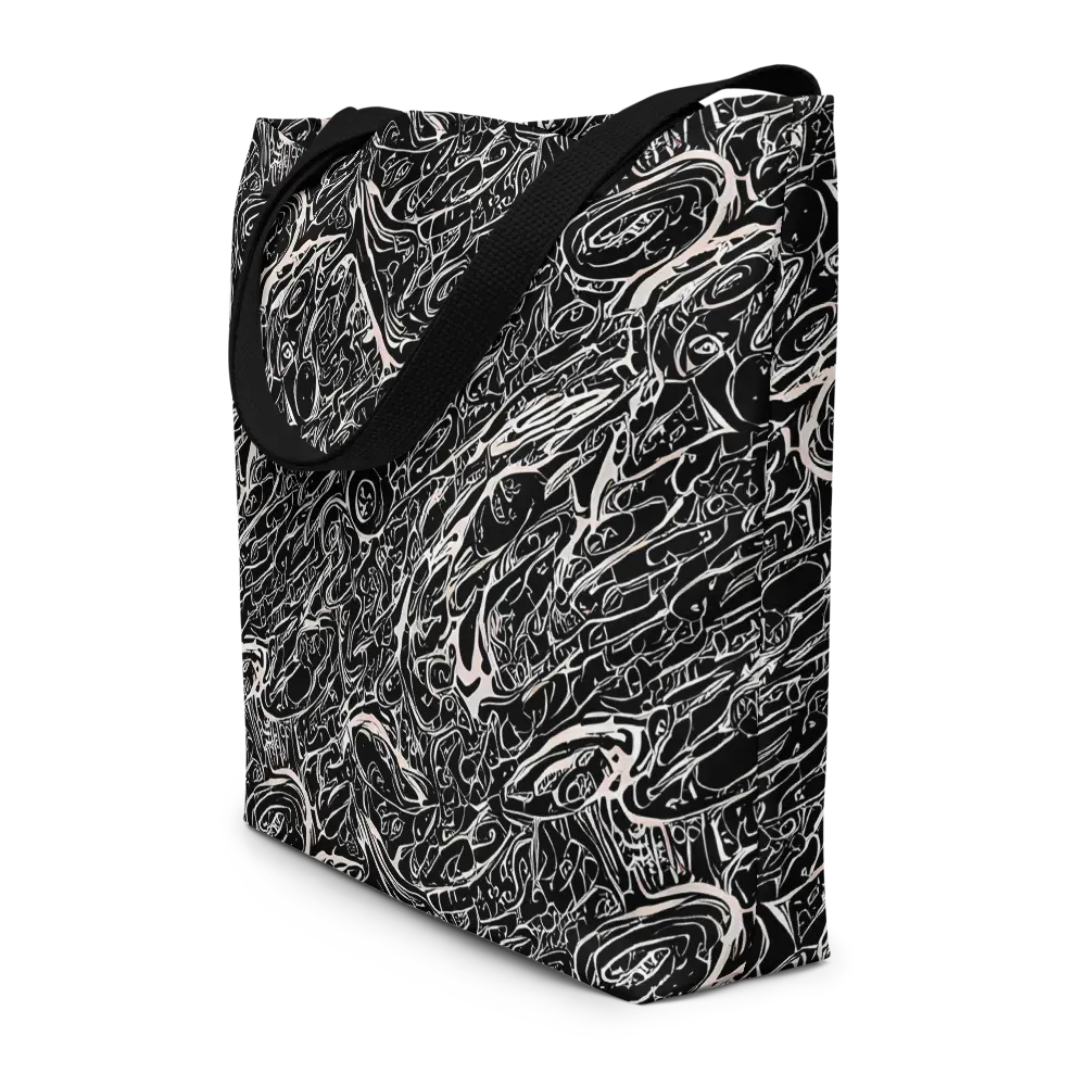 Ink Noir on Large Tote Bag W/ Pocket — Front