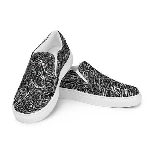 Ink Noir on a Women's Slip-On Canvas Shoes