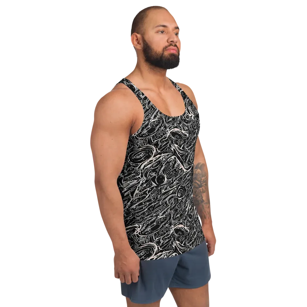 Ink Noir on Men's Tank Top — Right Front