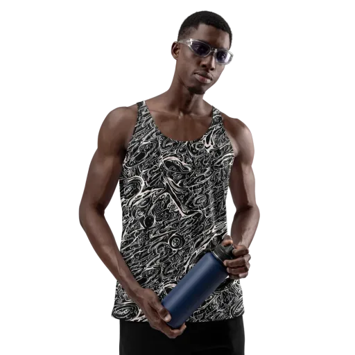 Ink Noir on a Men's Tank Top