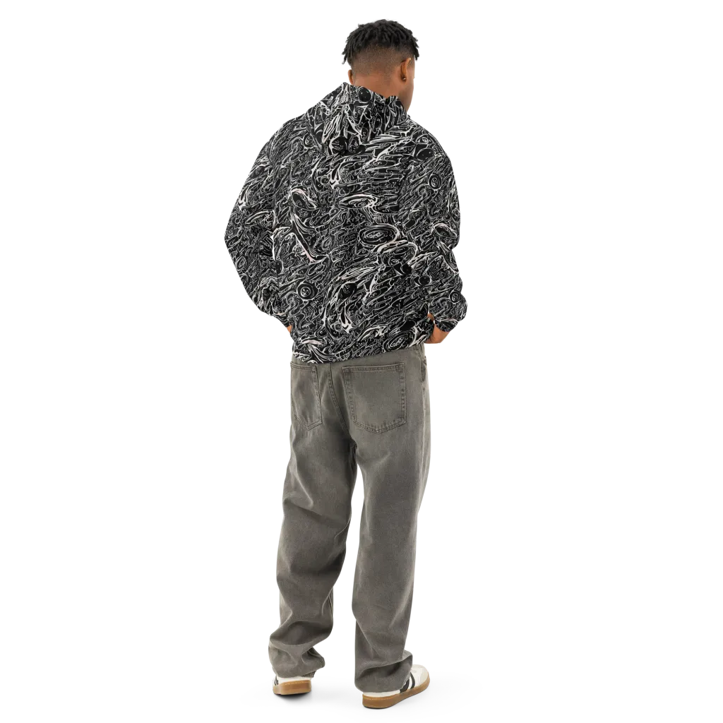 Ink Noir on Cotton Hoodie — Back