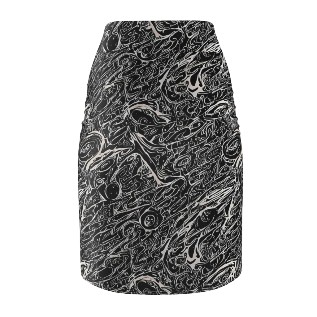 Ink Noir on Pencil Skirt — Back