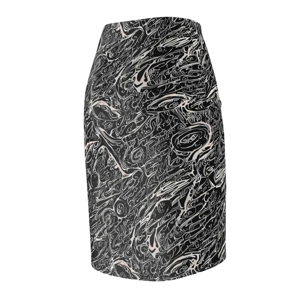 Ink Noir on Pencil Skirt — Back Side