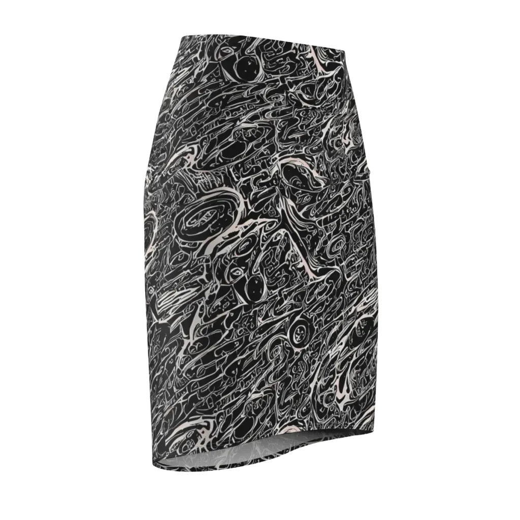 Ink Noir on Pencil Skirt — Front Side