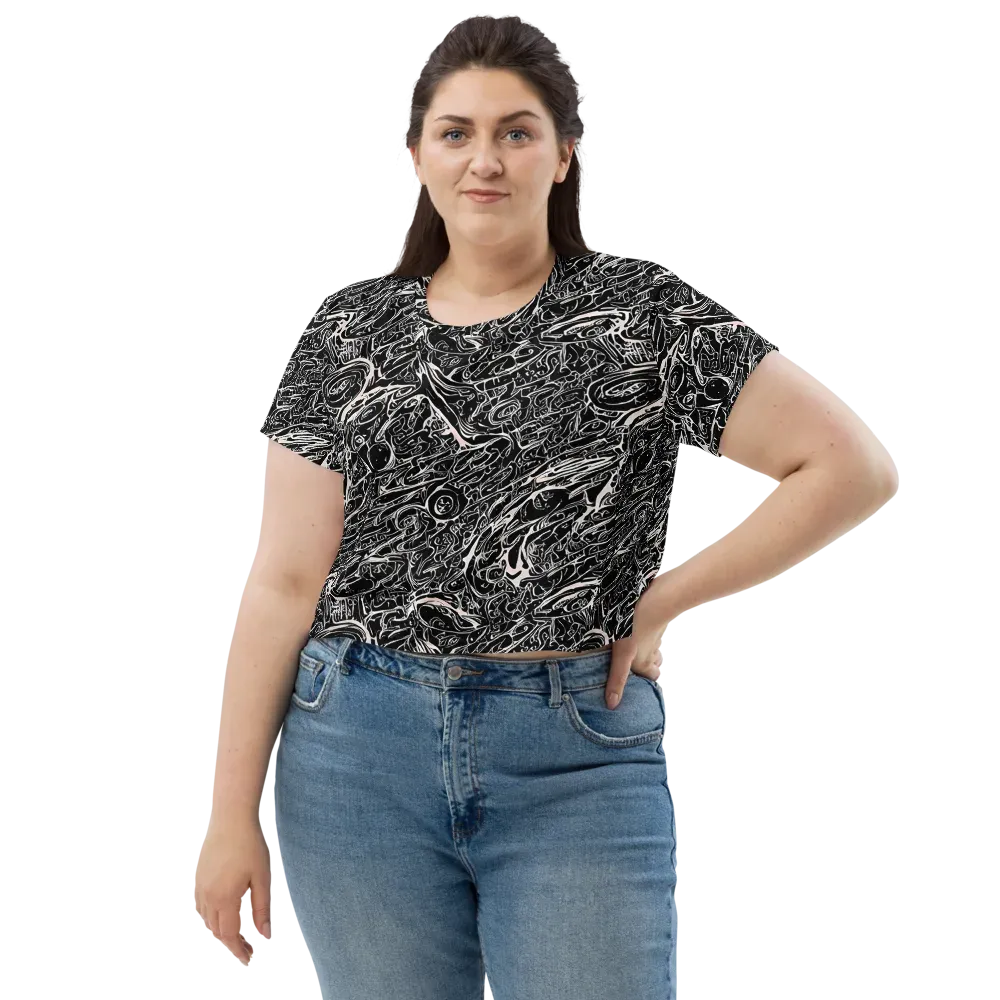 Ink Noir on Crop Tee — Front