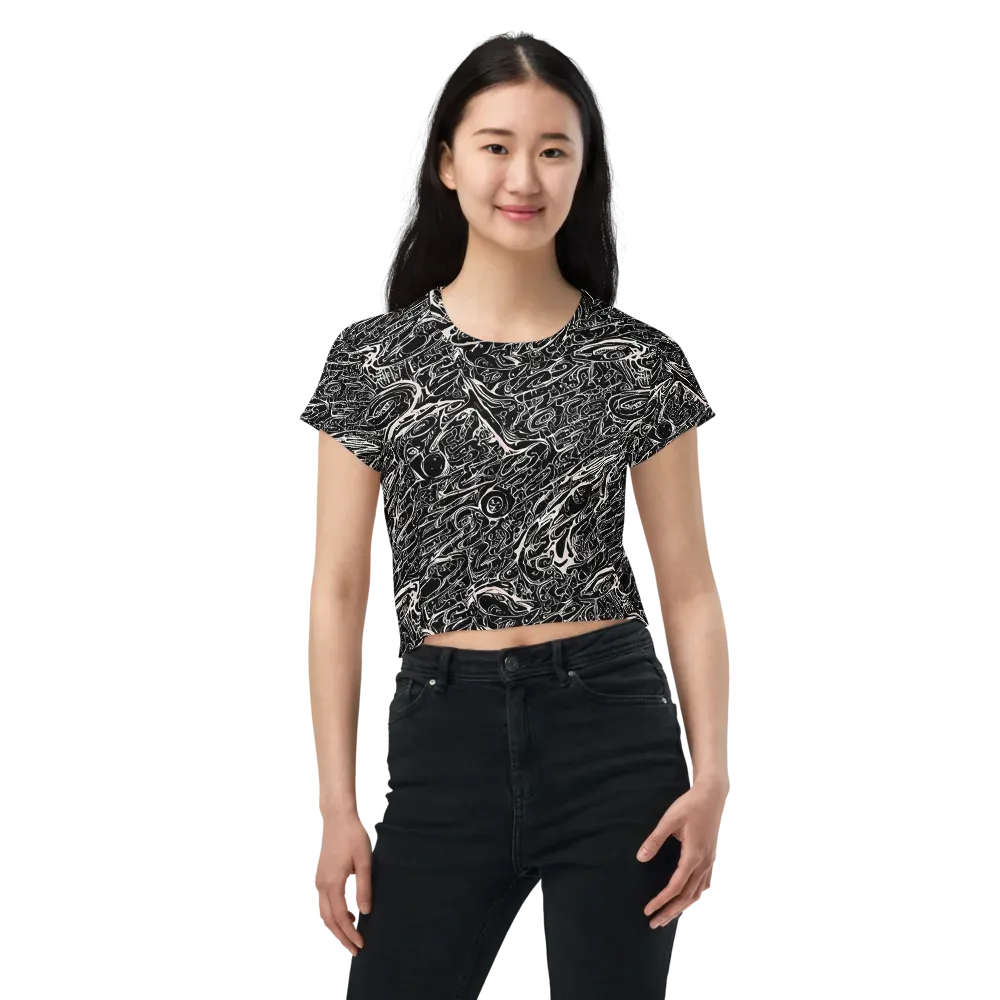Ink Noir on Crop Tee — Front