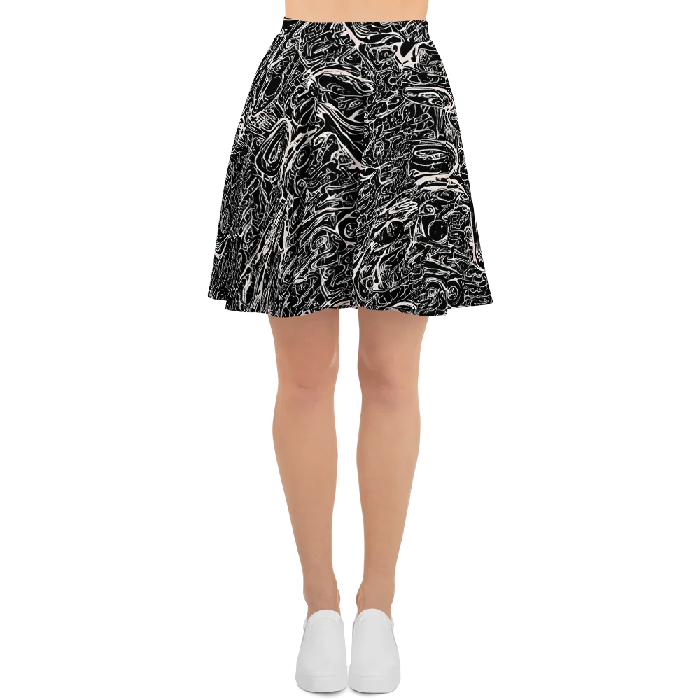 Ink Noir on Skater Skirt — Front