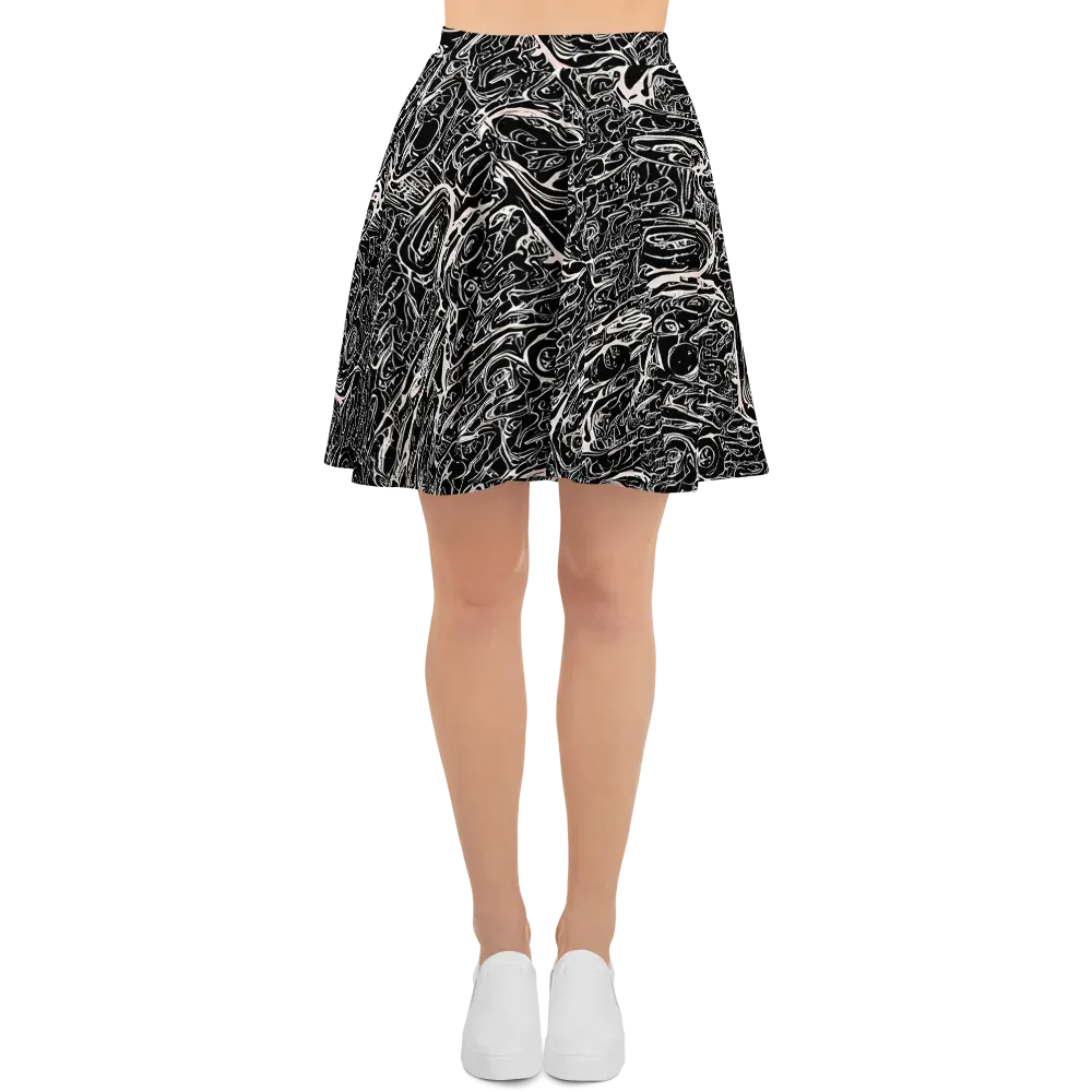 Ink Noir on Skater Skirt — Front