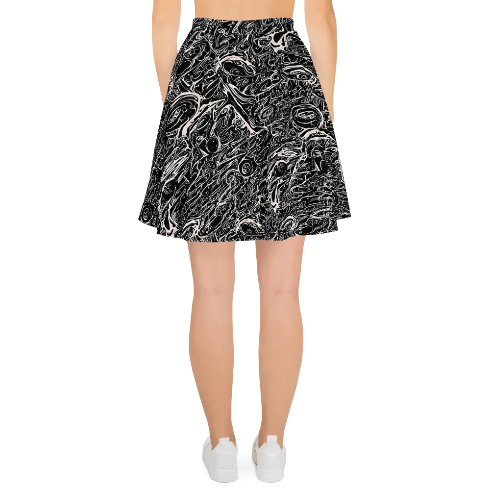 Ink Noir on Skater Skirt — Back