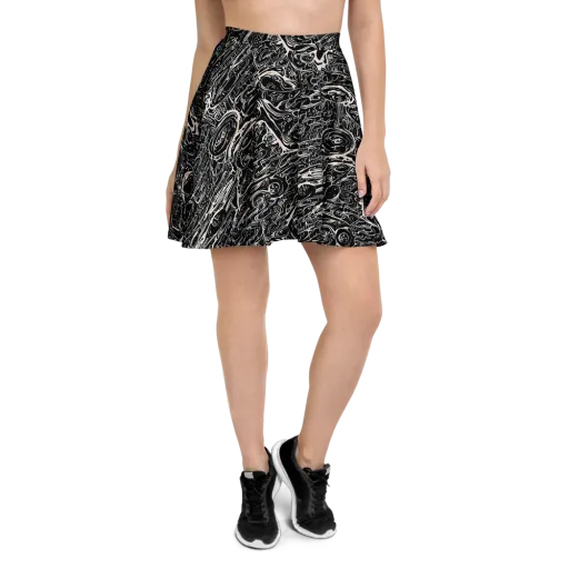 Ink Noir on a Skater Skirt