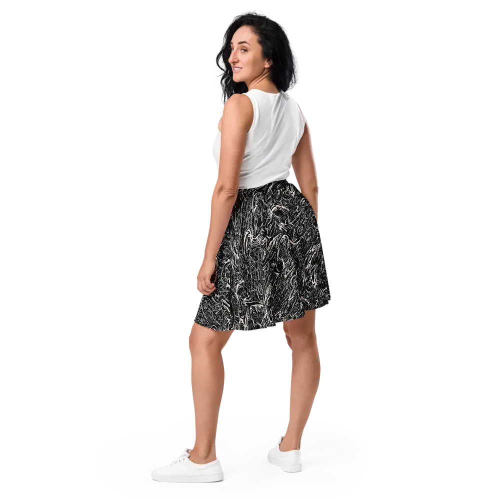 Ink Noir on Skater Skirt — Back