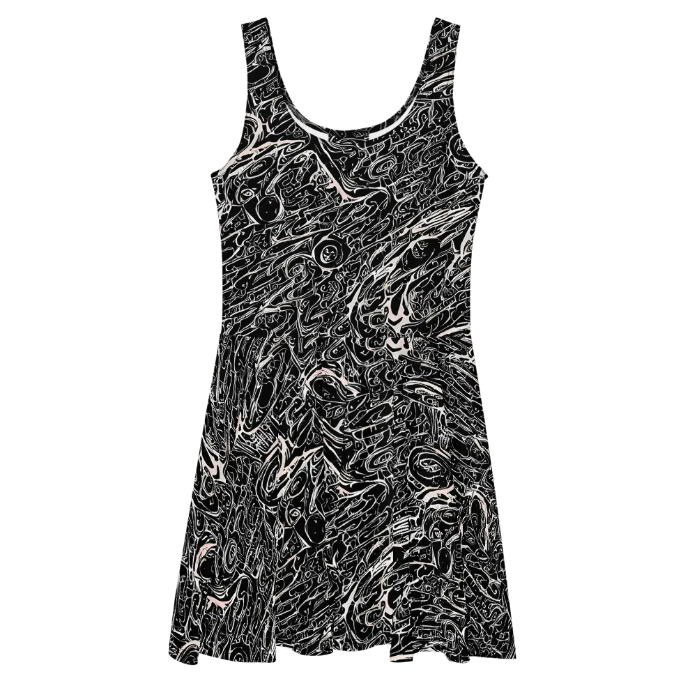 Ink Noir on Skater Dress — Front